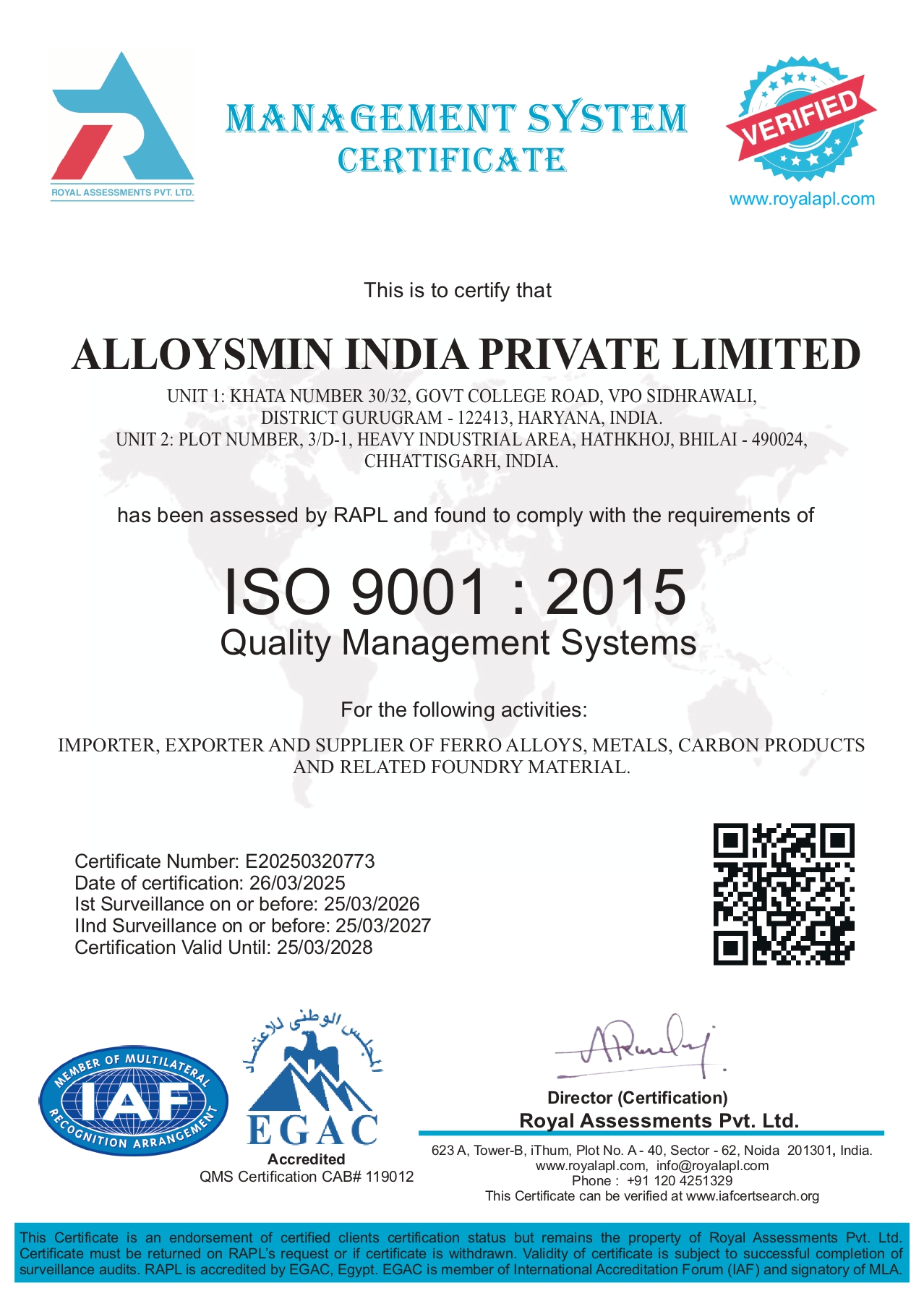 IEC Certificate